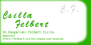 csilla felbert business card